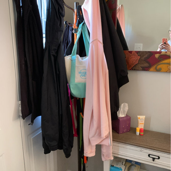 Charlton Home® Freestanding Coat Rack,14- Hook Coat Rack, Steel